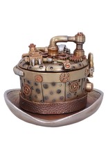 NemesisNow Giftware Beelden Collectables  - Steampunk hoedenmaker opbergbox 14.5cm