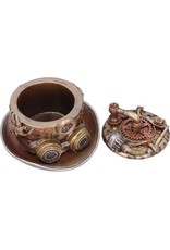 NemesisNow Giftware Beelden Collectables  - Steampunk hoedenmaker opbergbox 14.5cm