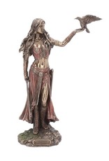 Veronese Design Giftware Beelden Collectables  - Morrigan en kraai beeld gebronsd 28cm