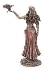 Veronese Design Giftware Beelden Collectables  - Morrigan en kraai beeld gebronsd 28cm