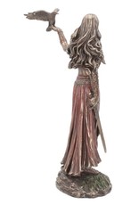 Veronese Design Giftware Beelden Collectables  - Morrigan en kraai beeld gebronsd 28cm