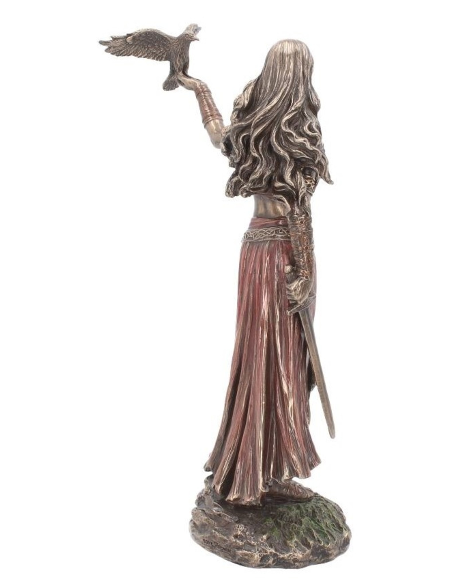 Veronese Design Giftware Beelden Collectables  - Morrigan en kraai beeld gebronsd 28cm