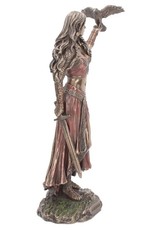 Veronese Design Giftware Beelden Collectables  - Morrigan en kraai beeld gebronsd 28cm