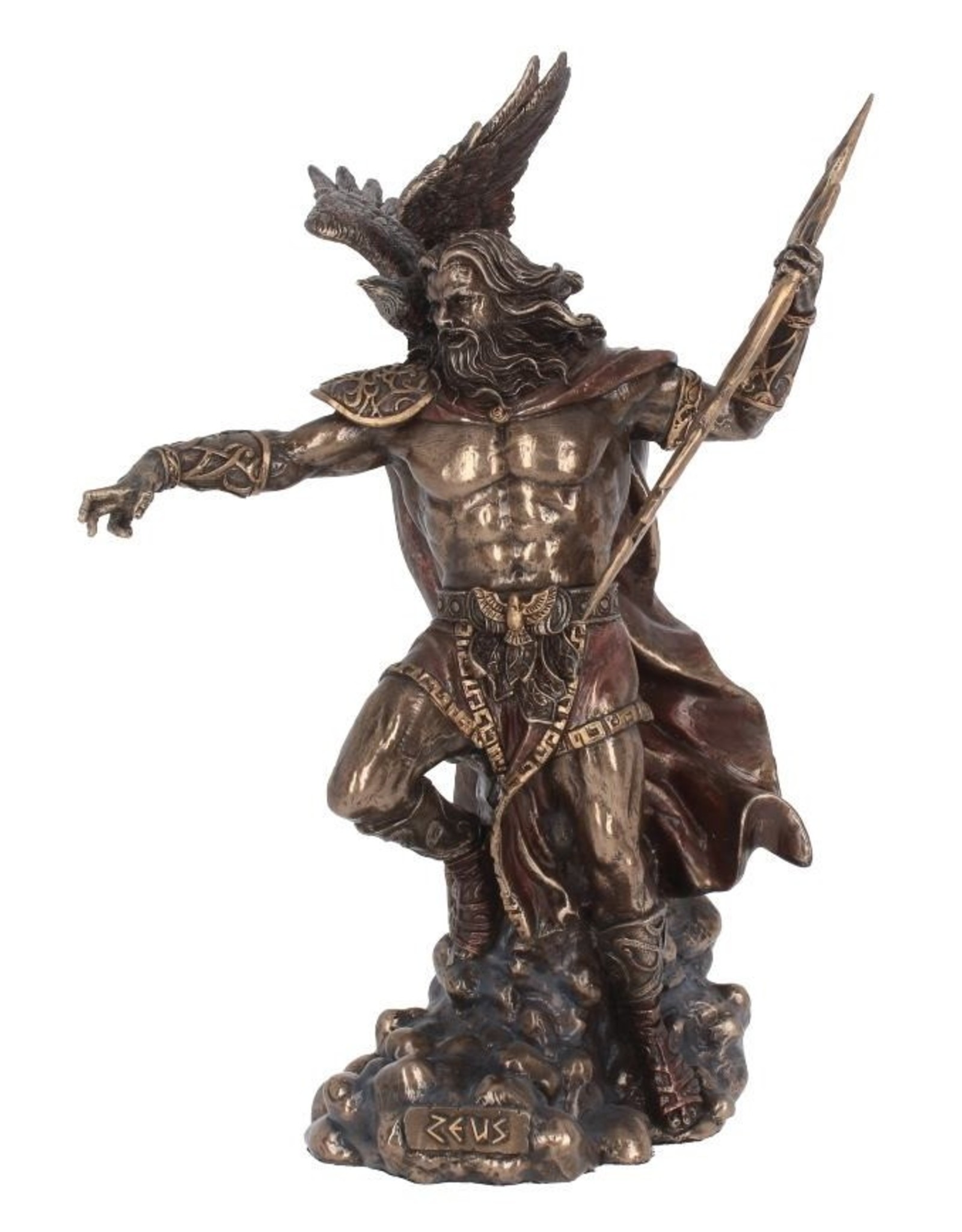 Veronese Design Giftware Beelden Collectables  - Zeus gebronsd beeld Large - 30cm