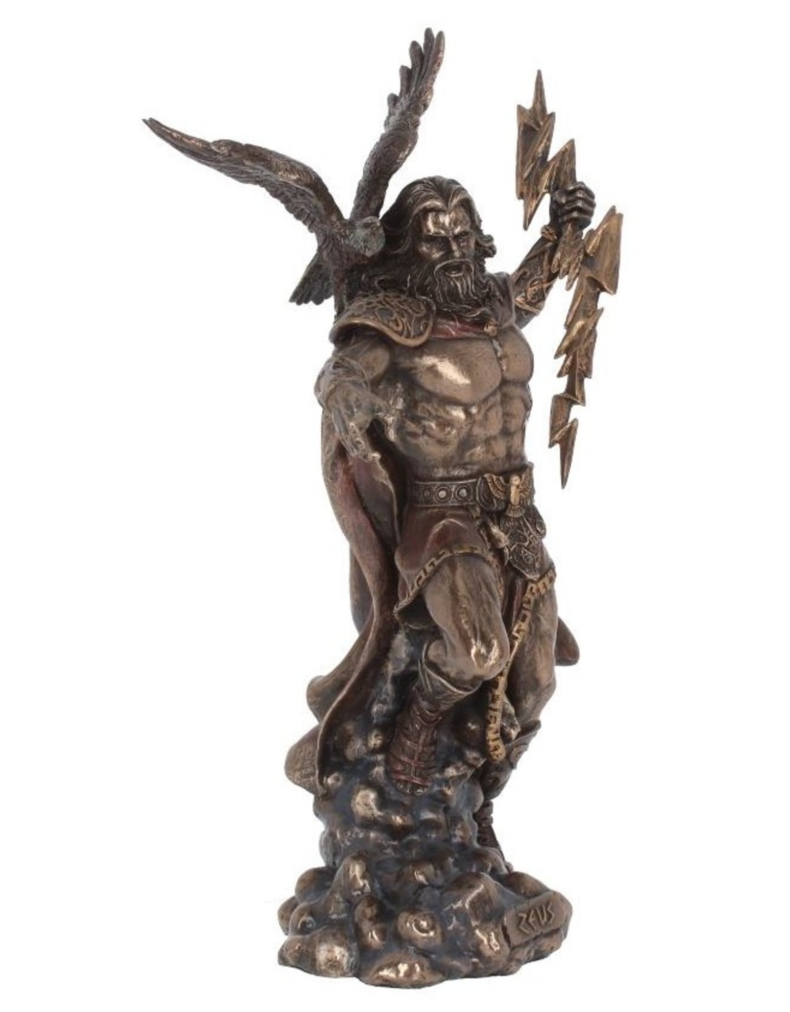 Veronese Design Giftware Figurines Collectables - Zeus bronzed figurine Large - 30cm