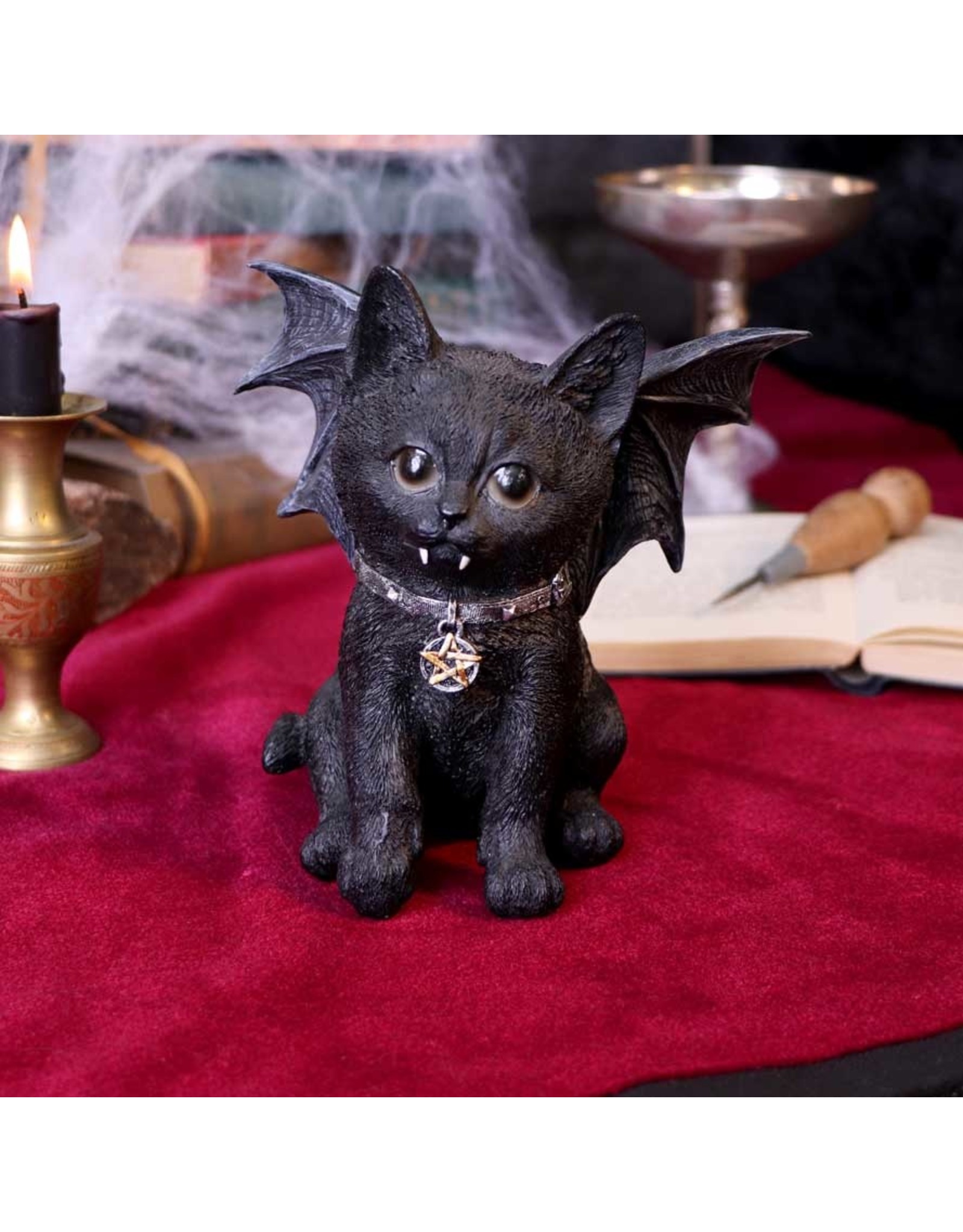 NemesisNow Giftware Beelden Collectables  - Vampuss zwarte kat beeld 16cm