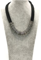 Trukado Jewellery - Braided design necklace silver-black, nickel-free