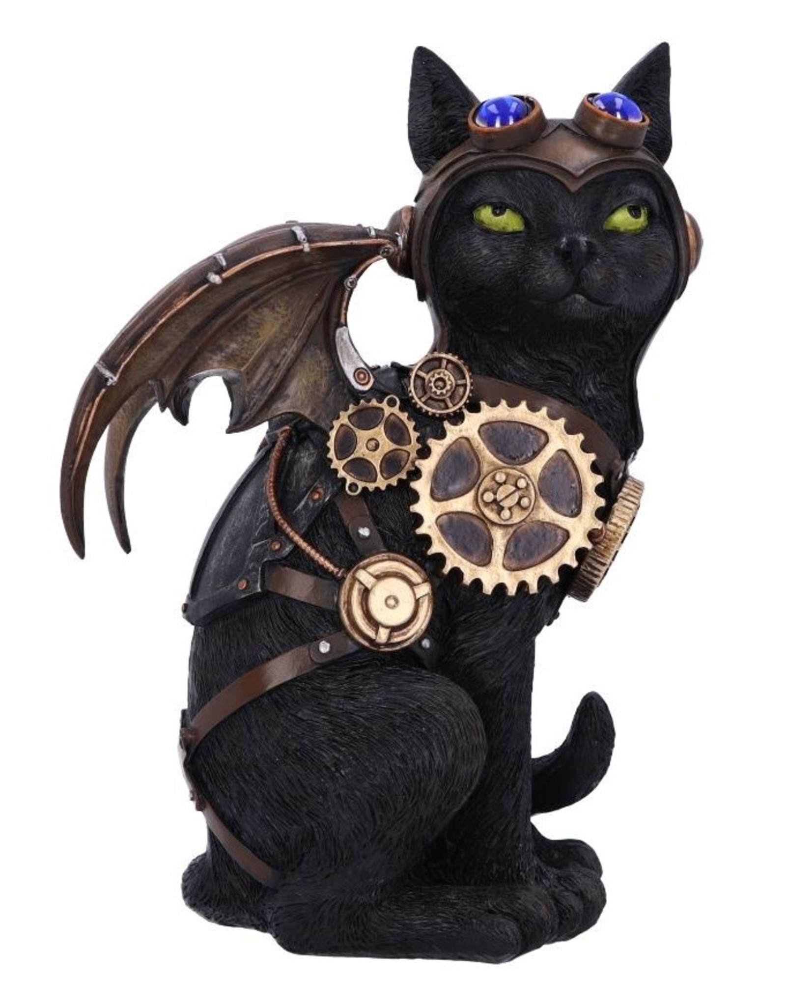 NemesisNow Giftware Beelden Collectables  - Steampunk kat Feline Flight 22.7cm