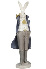 C&E Giftware Figurines Collectables - Rabbit with purple coat figurine 37cm