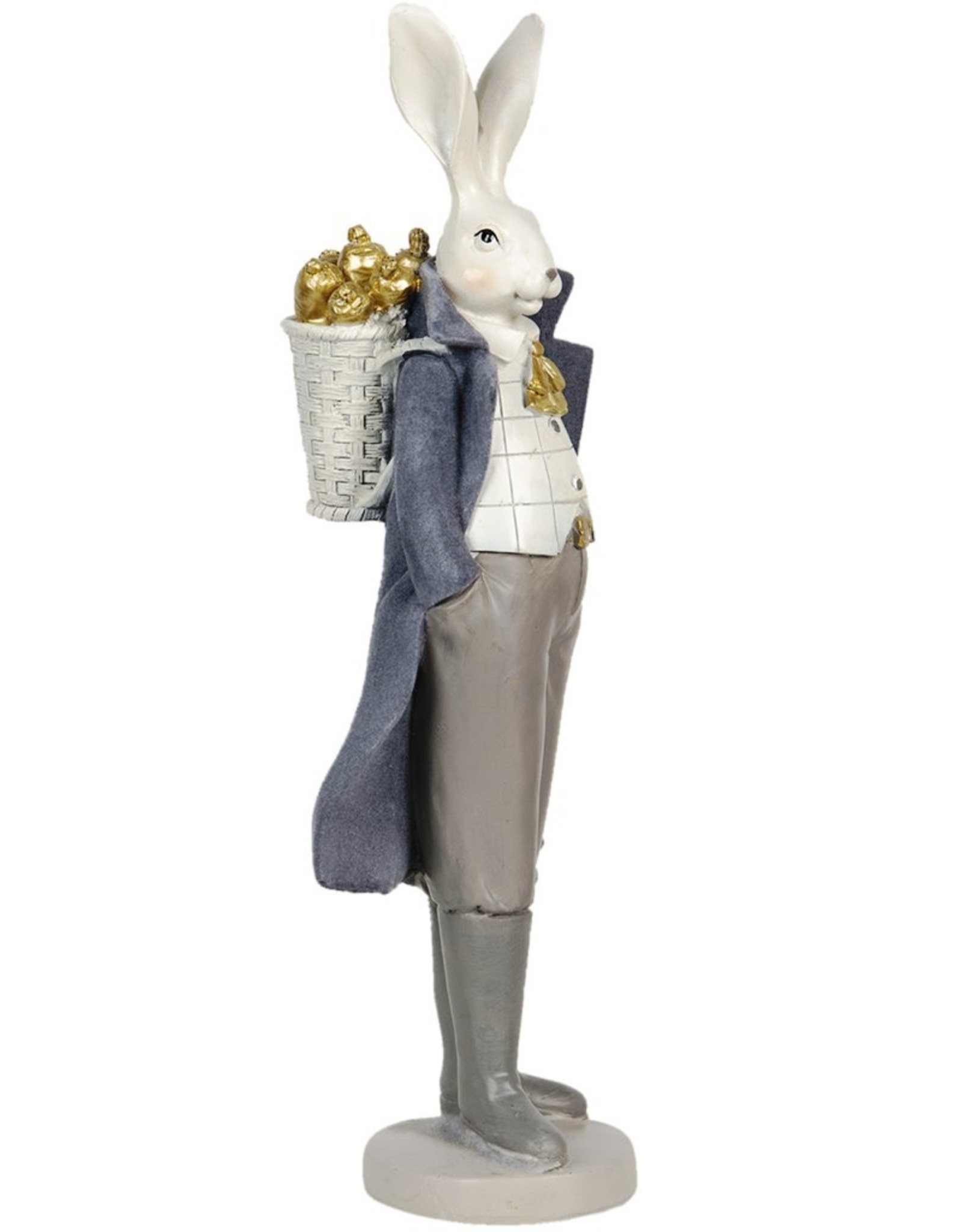 C&E Giftware Figurines Collectables - Rabbit with purple coat figurine 37cm