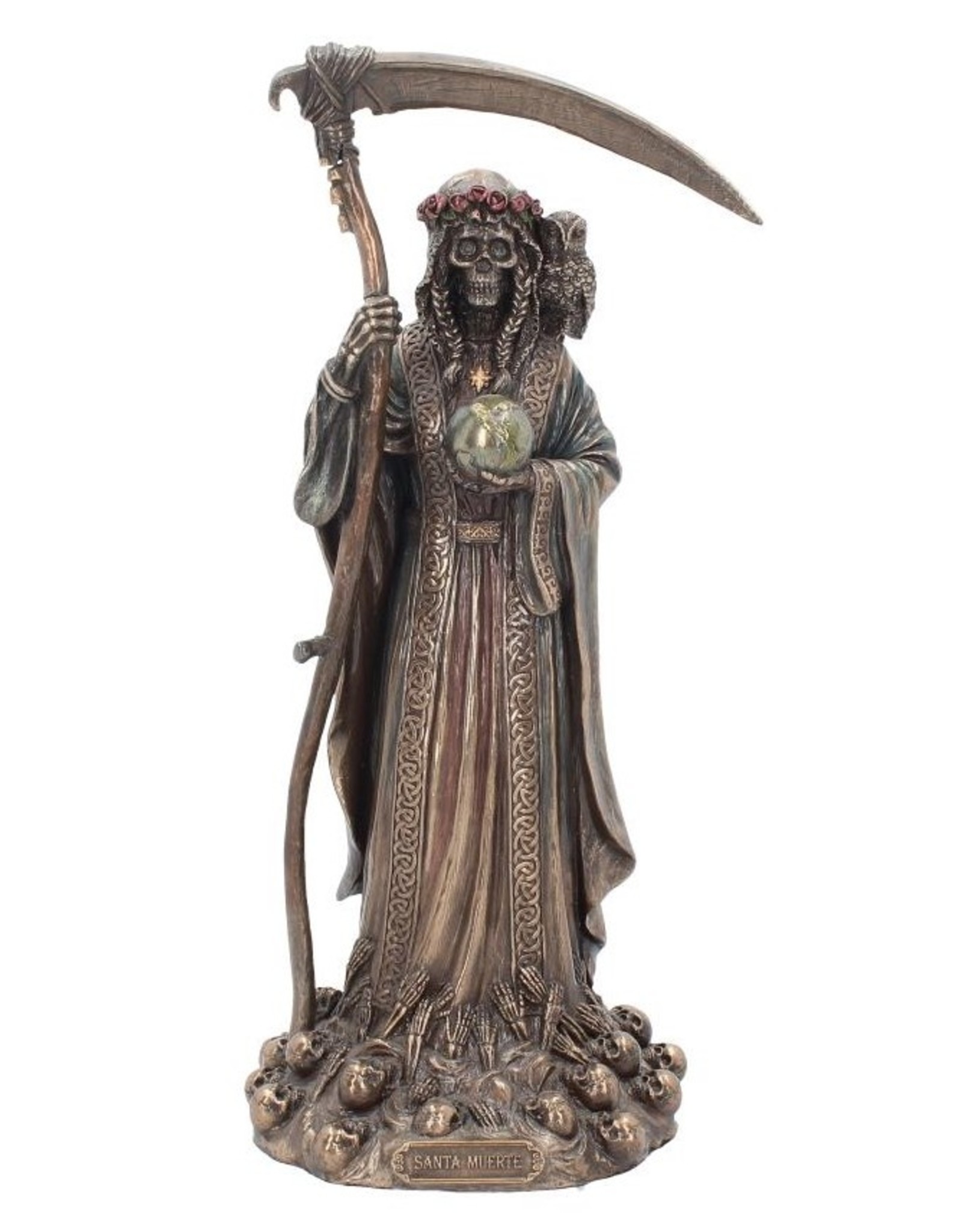 Veronese Design Giftware Beelden Collectables  - Santa Muerte Reaper gebronsd 29cm