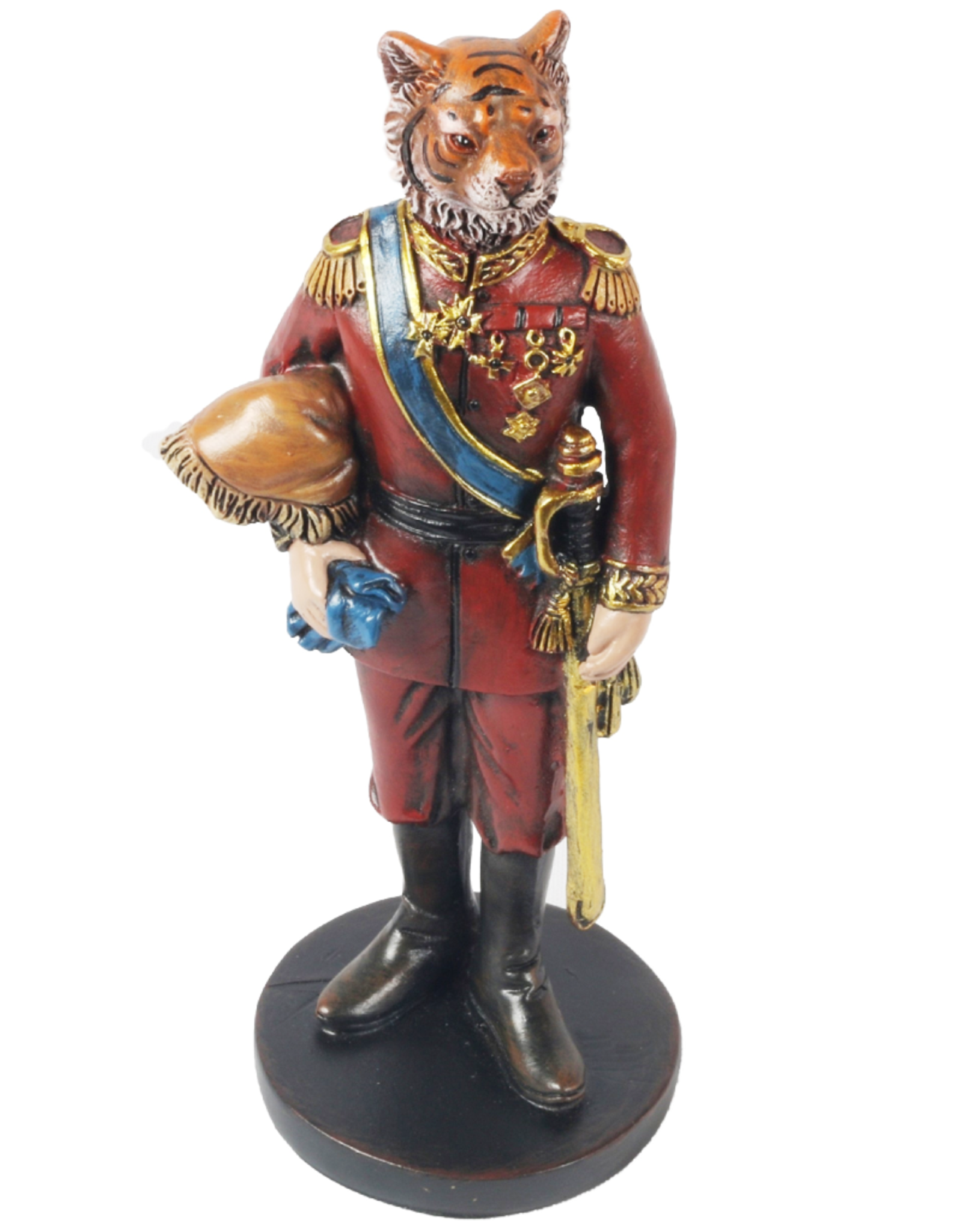 Trukado Giftware, beelden, collectables - Tijger Officier beeldje, handbeschilderd - 16cm