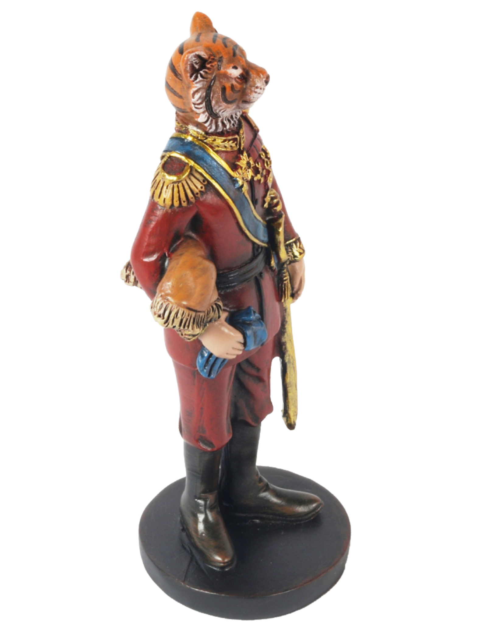 Trukado Giftware, beelden, collectables - Tijger Officier beeldje, handbeschilderd - 16cm