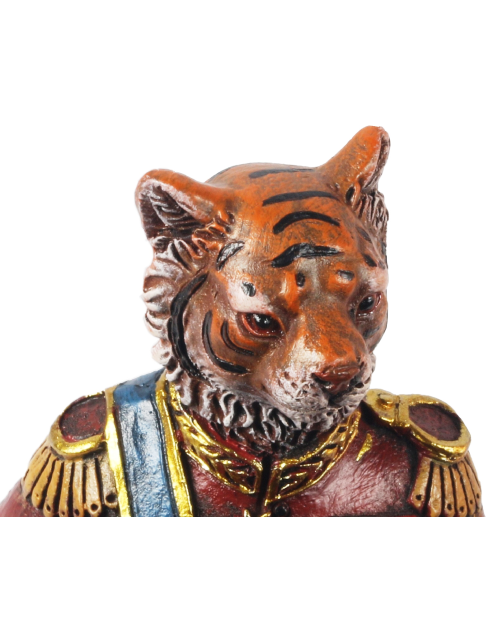 Trukado Giftware, beelden, collectables - Tijger Officier beeldje, handbeschilderd - 16cm