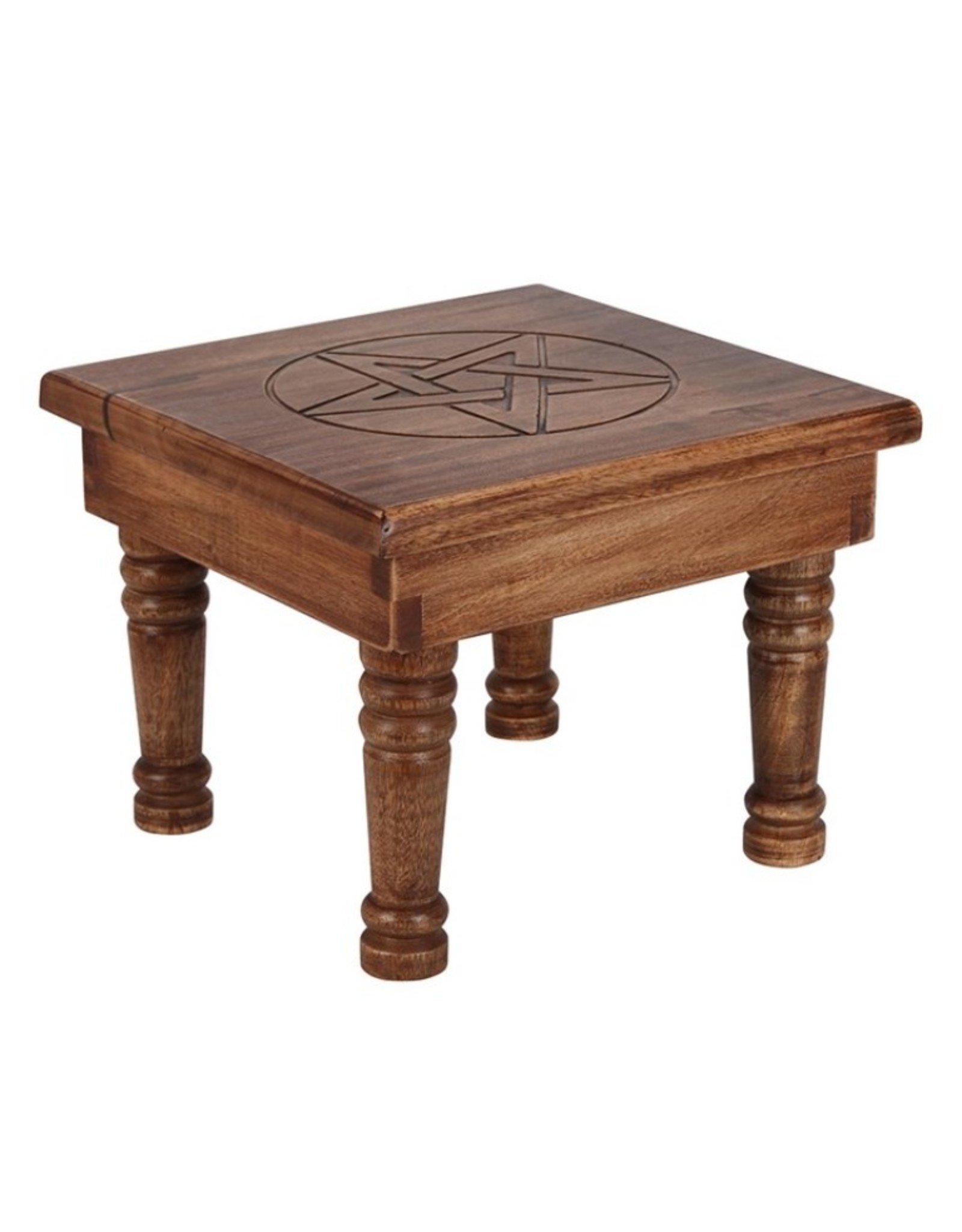Trukado Miscellaneous - Altar table with Pentagram  - Mango wood