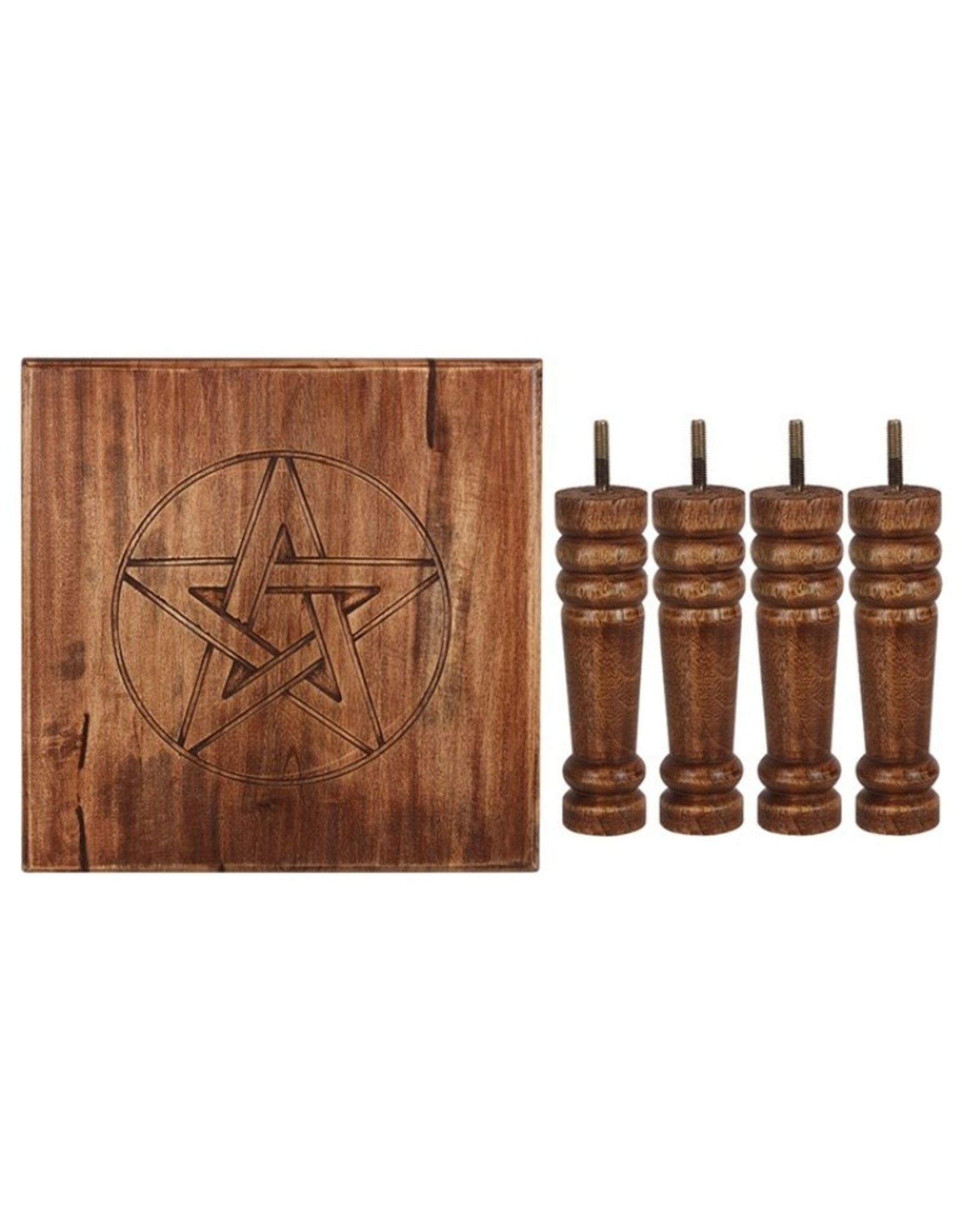 Trukado Miscellaneous - Altar table with Pentagram  - Mango wood