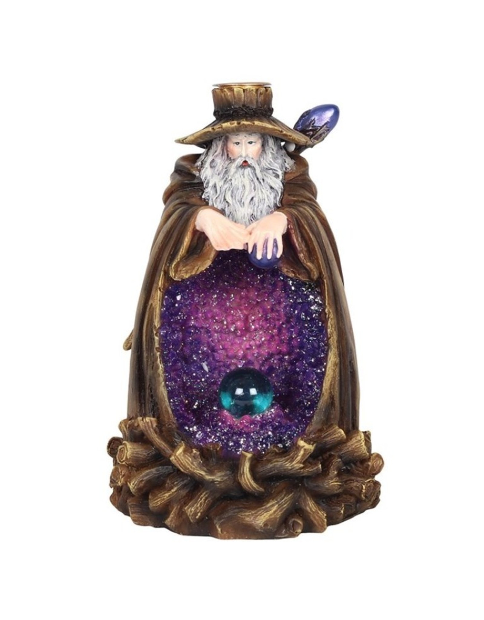 Trukado Giftware Figurines Collectables - Wizard Backflow Incense Burner with light