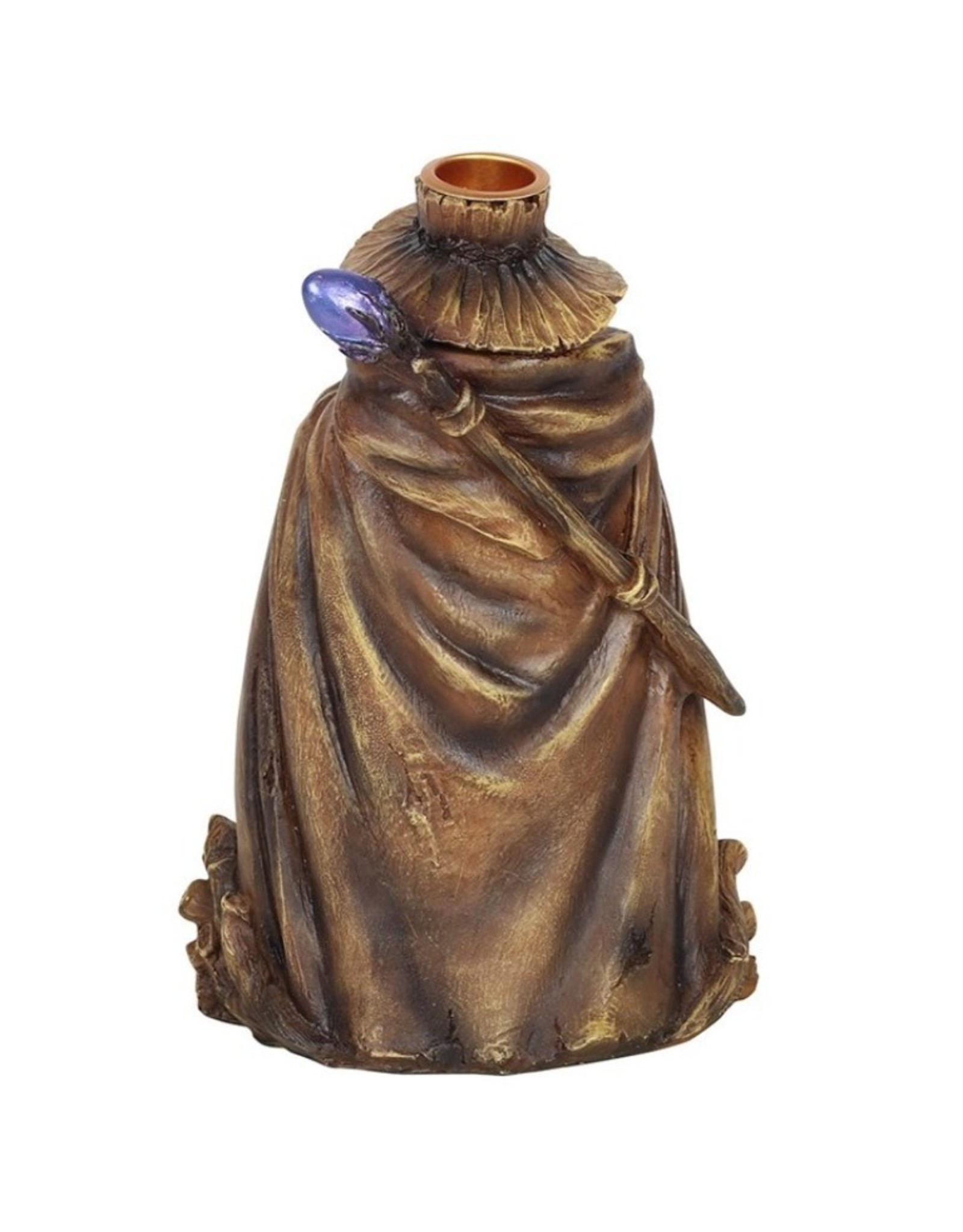 Trukado Giftware Figurines Collectables - Wizard Backflow Incense Burner with light