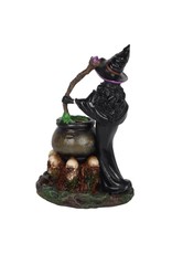 Trukado Giftware Figurines Collectables - Witch with Cauldron Backflow Incense Burner