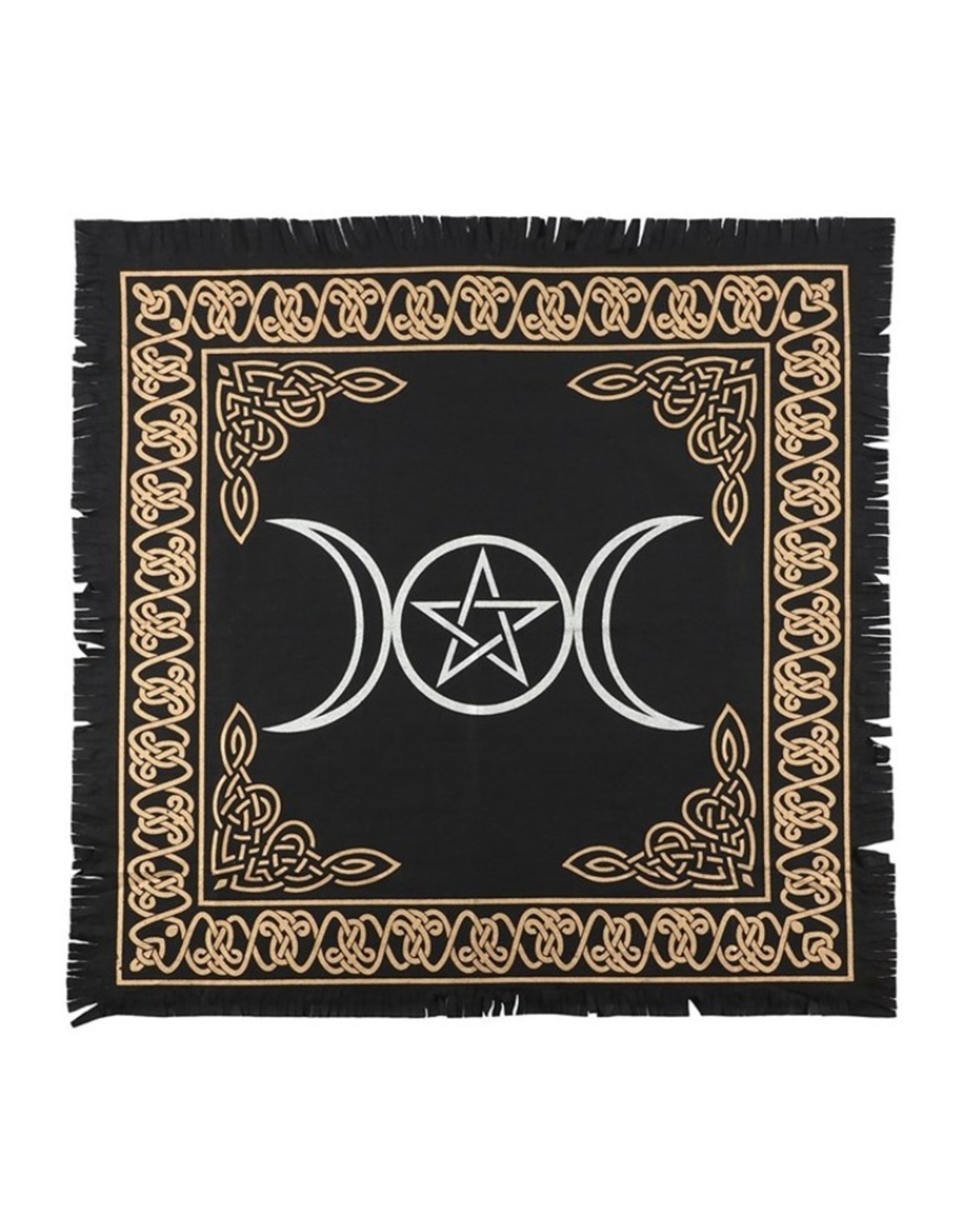 Trukado Miscellaneous - Altar Cloth Triple Moon Pentacle  - 60 X 60cm