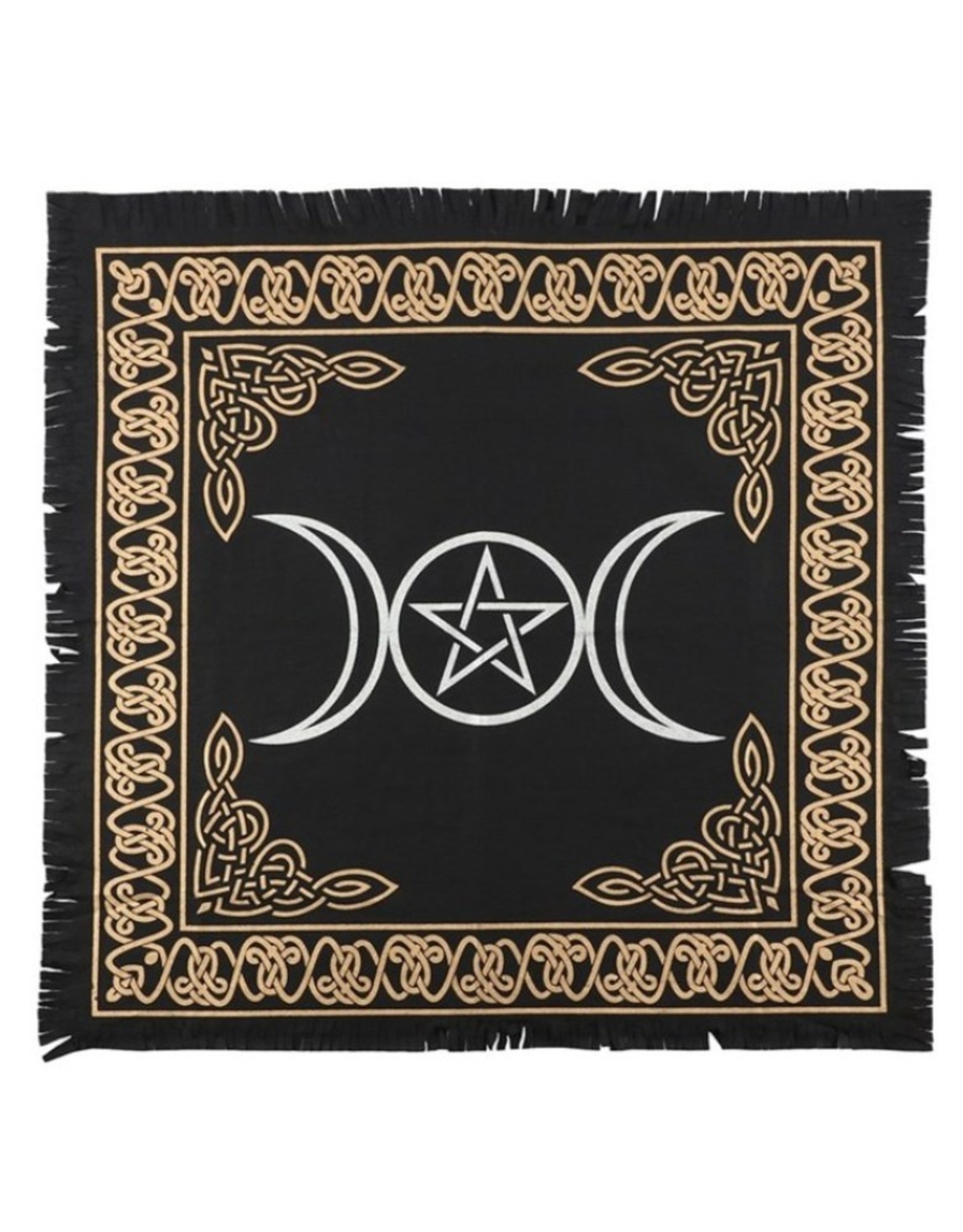 Trukado Miscellaneous - Altar Cloth Triple Moon Pentacle  - 60 X 60cm