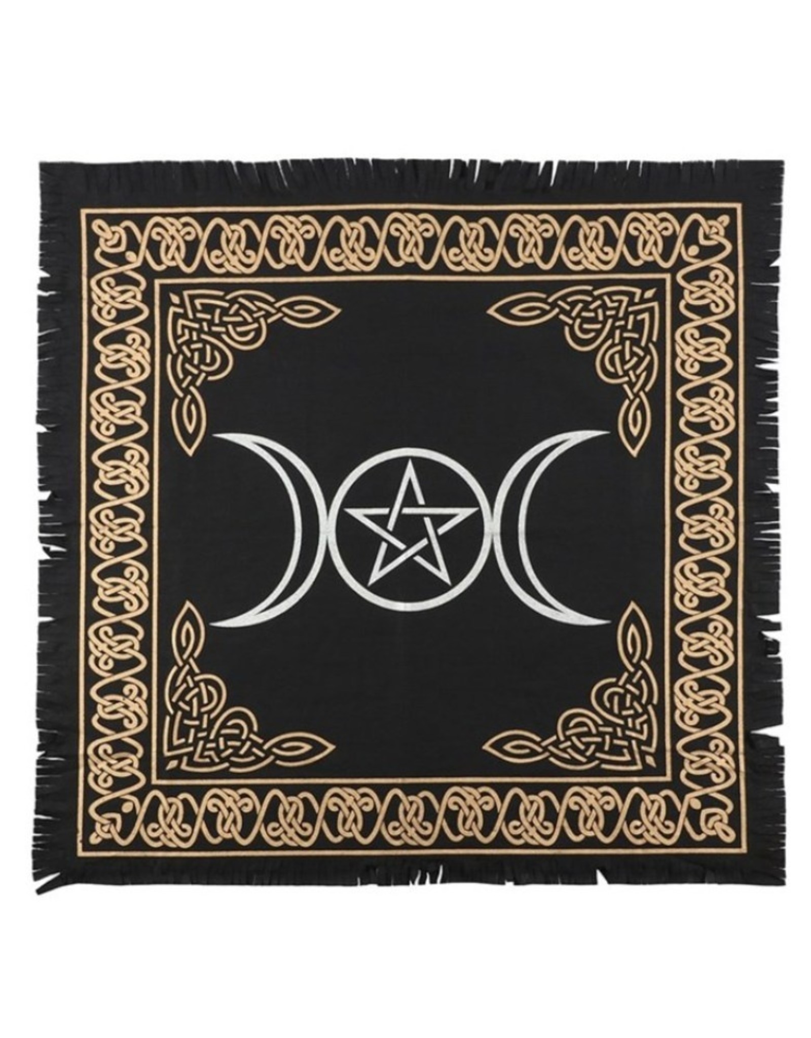 Trukado Miscellaneous - Altar Cloth Triple Moon Pentacle  - 60 X 60cm
