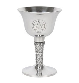 Trukado Chalice Pentagram - Ritual Chalice Silver colored metal