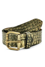 Hepco Leren riemen en buckles - Leren Riem Krokodilhuid-look design