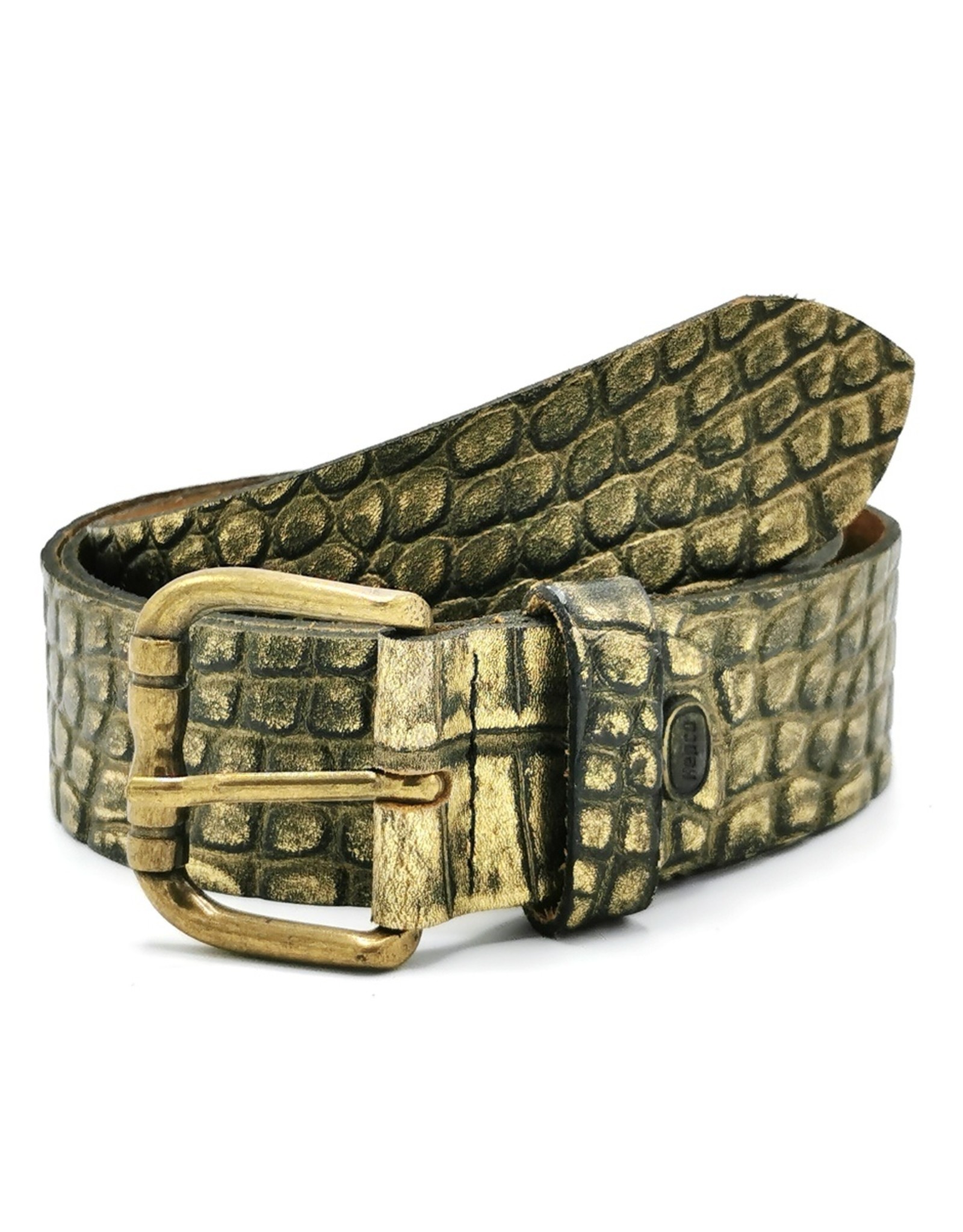 Hepco Leather belts and buckles - Leather Belt Crocodile Skin-look Design