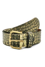 Hepco Leather belts and buckles - Leather Belt Crocodile Skin-look Design