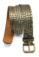 Hepco Leather belts and buckles - Leather Belt Crocodile Skin-look Design