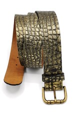 Hepco Leather belts and buckles - Leather Belt Crocodile Skin-look Design