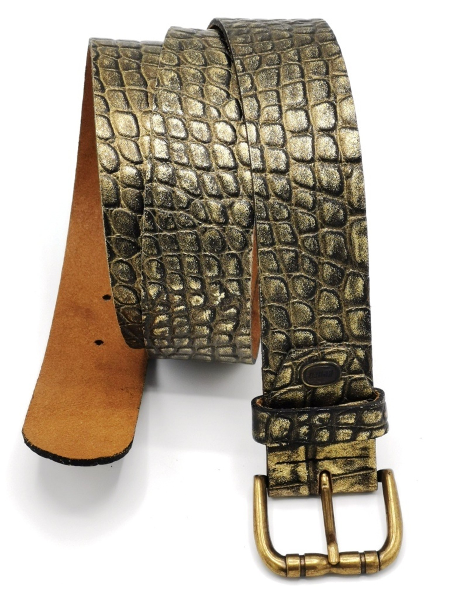 Hepco Leather belts and buckles - Leather Belt Crocodile Skin-look Design