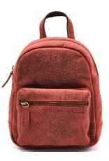 Hunters Leather backpacks  and leather shoppers - Leather Backpack with Flower Pattern brown - Copy