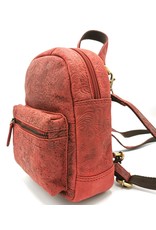 Hunters Leather backpacks  and leather shoppers - Leather Backpack with Flower Pattern brown - Copy