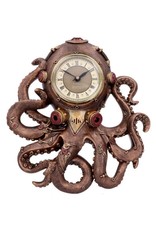 Alator Giftware, beelden, collectables - Steampunk Octopus Inktvis Wandklok Octoclock - 26cm