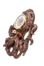 Alator Giftware, beelden, collectables - Steampunk Octopus Inktvis Wandklok Octoclock - 26cm