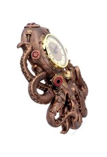 Alator Giftware, beelden, collectables - Steampunk Octopus Inktvis Wandklok Octoclock - 26cm