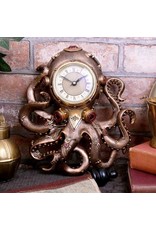 Alator Giftware, beelden, collectables - Steampunk Octopus Inktvis Wandklok Octoclock - 26cm