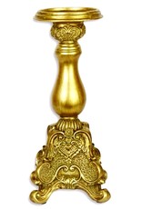 Trukado Giftware Figurines Collectables - Candlestick Baroque old bronze resin, heavy quality