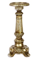 Trukado Giftware Figurines Collectables - Candlestick Baroque old silver resin, heavy quality
