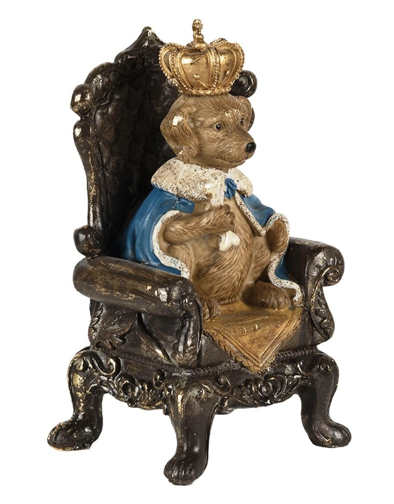 Trukado Giftware Figurines Collectables - Money box Dog-king on throne