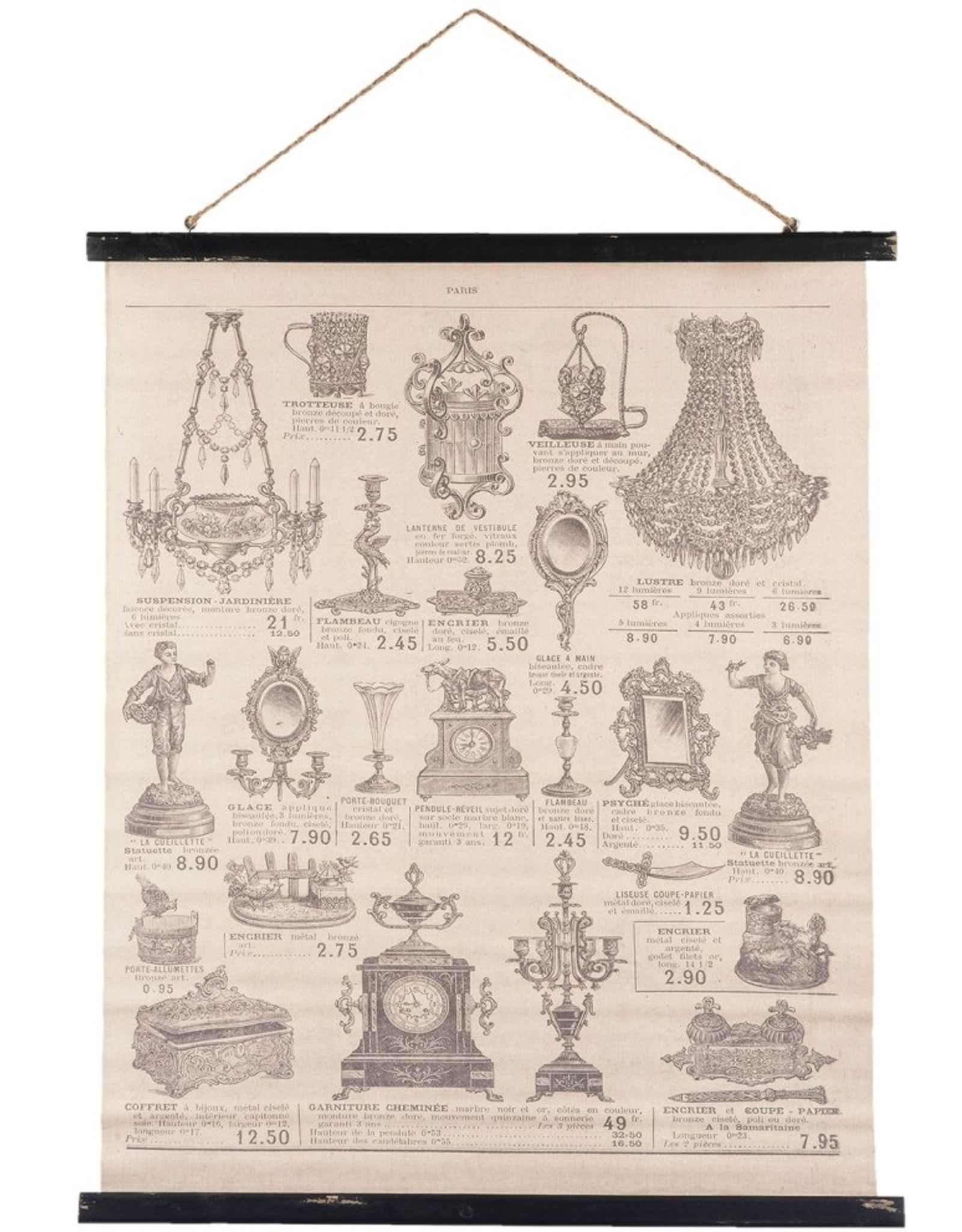 Trukado Miscellaneous - Wall chart Antiques - textile 79cm x 110cm