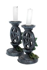 Alator Giftware & Lifestyle - Aged Pentagram Candlesticks 13.4cm
