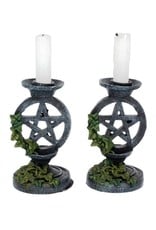 Alator Giftware & Lifestyle - Aged Pentagram Candlesticks 13.4cm