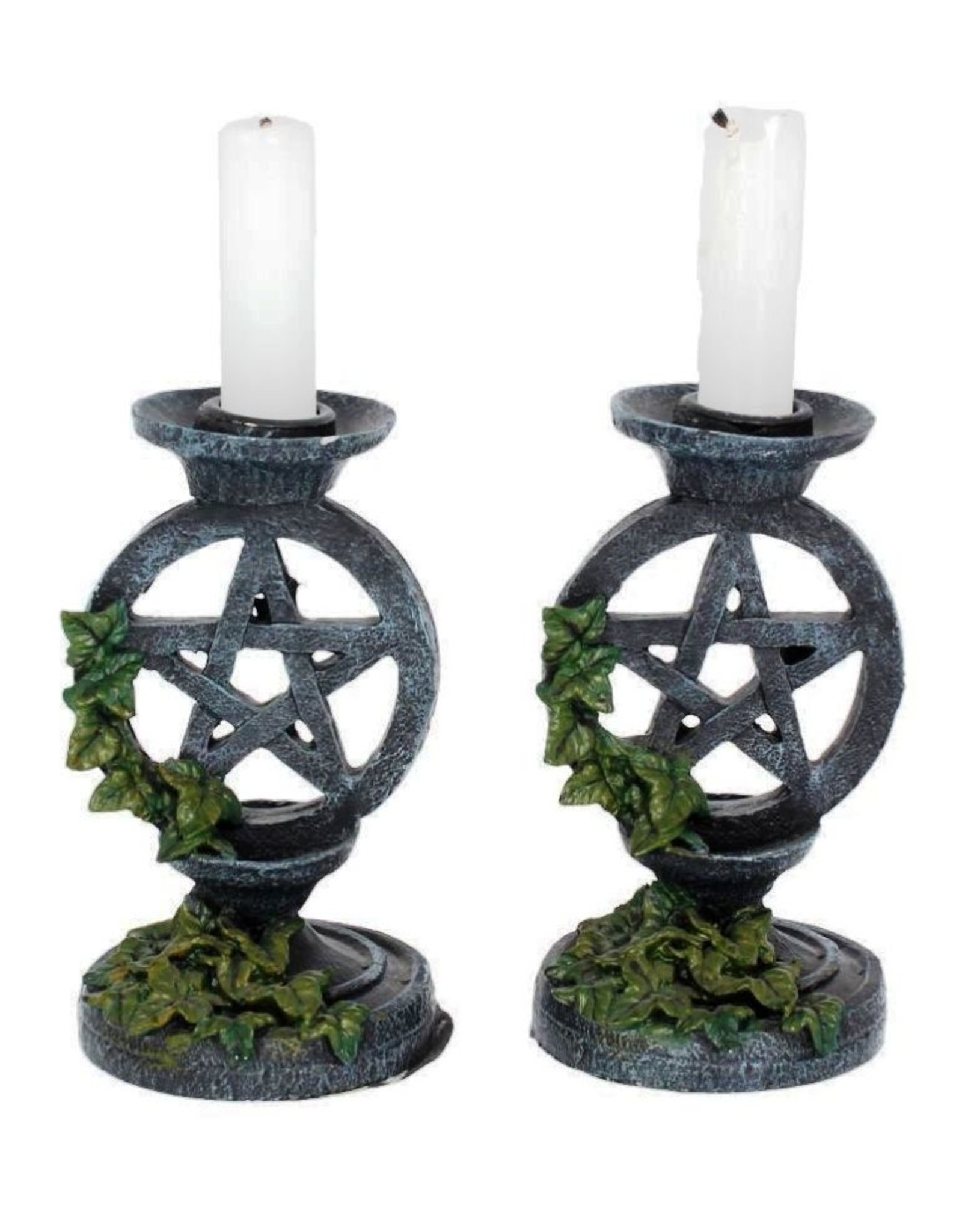 Alator Giftware & Lifestyle - Aged Pentagram Candlesticks 13.4cm