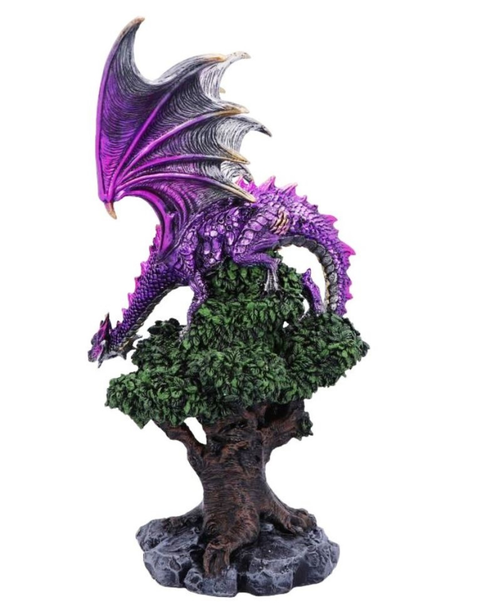 Puckator Giftware & Lifestyle - Nature's Perch Tree of Life Purple Dragon Figurine