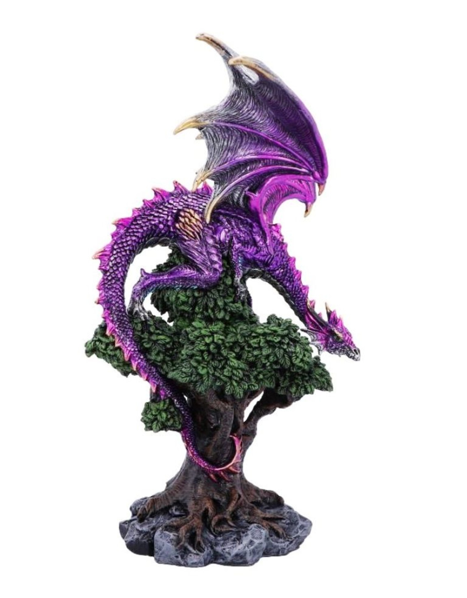 Puckator Giftware & Lifestyle - Nature's Perch Tree of Life Purple Dragon Figurine