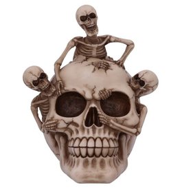 Alator Breaking Free Skeleton Emerging from Skull Ornament