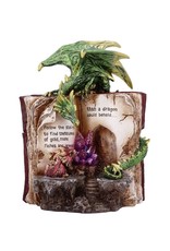 Alator Giftware & Lifestyle - Hoard Finders - Dragon with Book & Crystal Figurine - LED